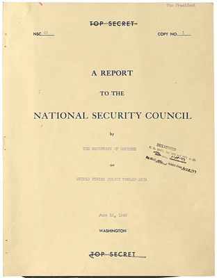 National Security Council Report 48, Report to the National Security Council by the Secretary of Defense on United States Policy Toward Asia
