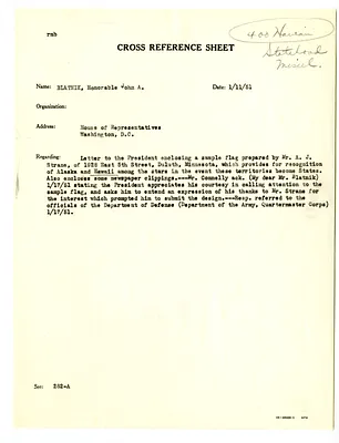Cross Reference Memorandum