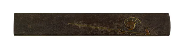 Kozuka with a Man Holding a Blow Pipe