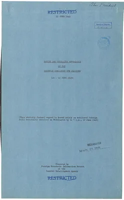 Report, Soviet and Satellite Appraisals of the Recently Concluded Council of Foreign Ministers Sessions