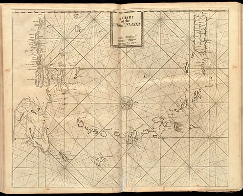 A chart of the Caribe Islands