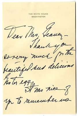 Letter from Bess W. Truman to Victoria Geaney