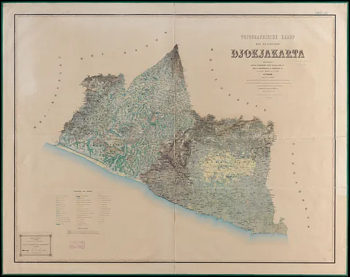Topographische kaart der residentie Djokjakarta
