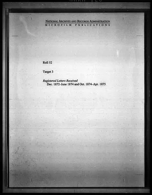 Registered Letters Received from the State of Georgia