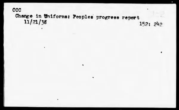 CCC: Change in Uniforms - Contracts, War