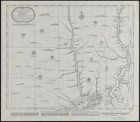 A map of some of the south and east bounds of Pennsylvania in America, being partly inhabited