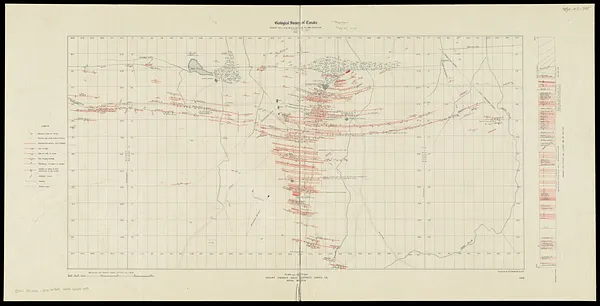Plan and section, Mount Uniacke gold district, Hants Co., Nova Scotia