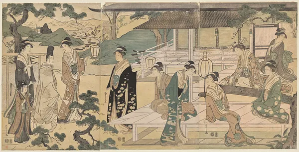 The Matsukaze Chapter of the Tale of Genji (from the series The Tale of Genji in Elegant Modern Dress)