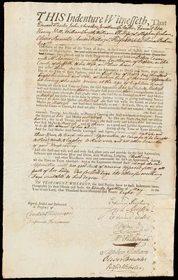 Betsey Cowen indentured to apprentice with Andrew Cunningham of Boston, 28 May 1798