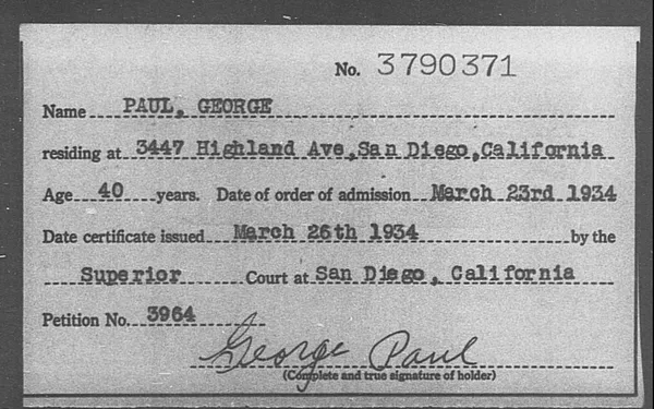 Paul, George - 1934