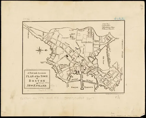 A new and accurate plan of the town of Boston in New England