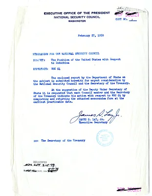 Memorandum from James S. Lay, Jr. to the National Security Council