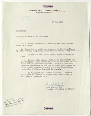 Memorandum from R. H. Hillenkoetter