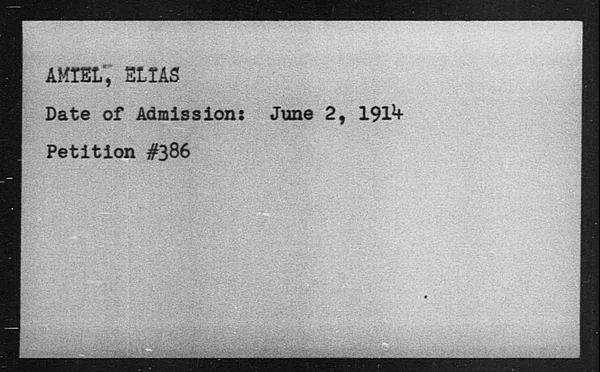Amiel, Elias - 1914