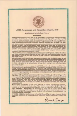 AIDS Awareness and Prevention Month [1987]