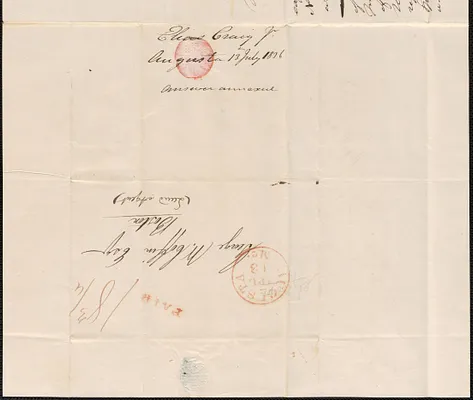 Elias Craig Junior to George Coffin, 13 July 1836