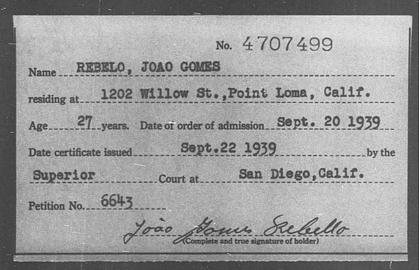 Rebelo, Joao Gomes - 1939