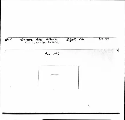 Tennessee Valley Authority, Undated