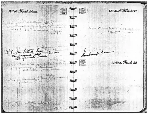Lyndon Johnson's 1953 Desk Diary, beginning 3/20/1953