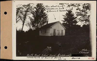 Inhabitants of Town of Barre, North Road Schoolhouse, school, Coldbrook, Barre, Mass., Jun. 7, 1928