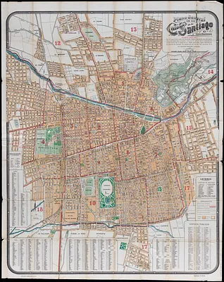 Plano jeneral de la ciudad de Santiago e inmediaciones