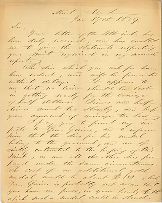 Letter from Robert M. Patterson to David Bradford Regarding Orders Placed for Dies