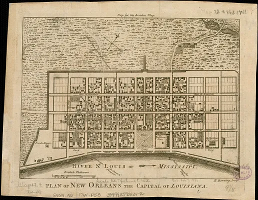 Plan of New Orleans the capital of Louisiana