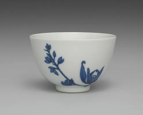 Teacup from Tea Set with Orchids