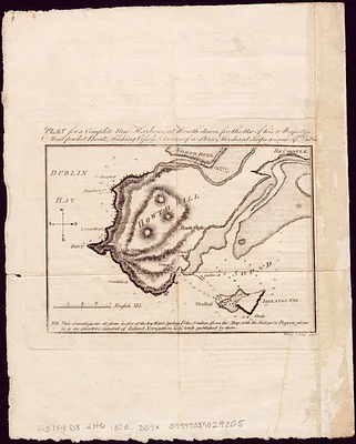 Plan for a complete new harbour, at Howth-town, for the use of his Majesty's mail packet-boats, fishing vessels & in case of a storm, merchant ships going to & fm. Dublin