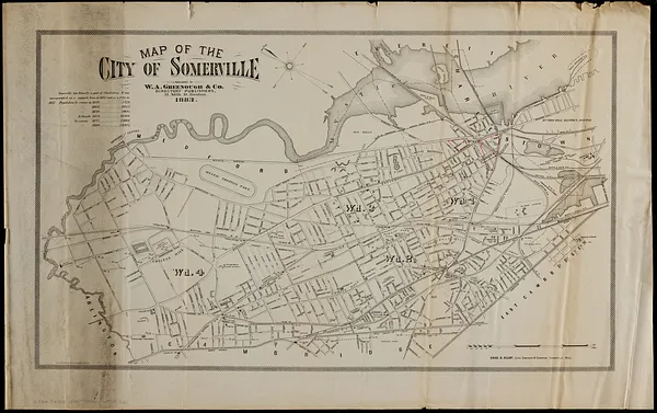 Map of the city of Somerville 1883