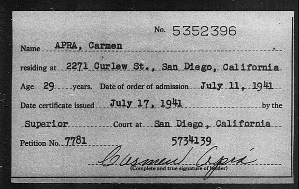 Apra, Carmen - 1941
