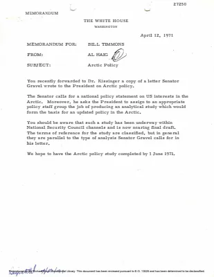 Arctic, U.S. policy on the