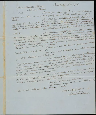 Letter from Lewis Tappan, New York, to Amos Augustus Phelps, 1846 December 2