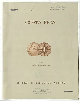 Report, Central Intelligence Agency, Costa Rica, Situation Report 53