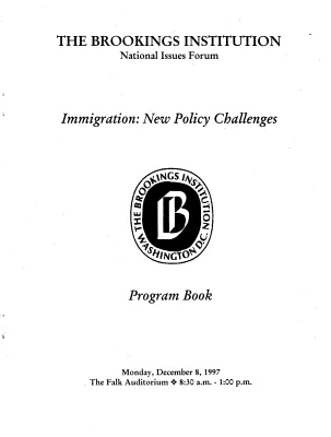 Hispanic Caucus (Mixed Issues) –Immigration Brookings Forum