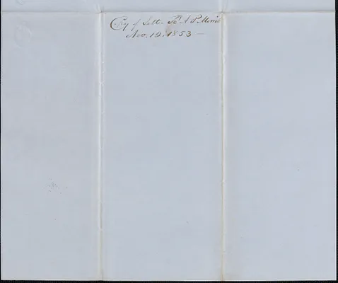 Copy of a letter from Samuel Warner to Anson P. Morrill, 12 November 1853