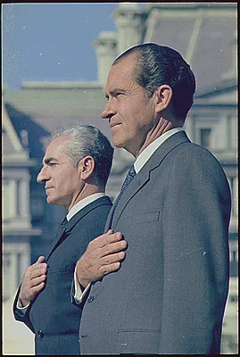 Mohammad Reza Pahlavi, Shah of Iran, and President Richard Nixon