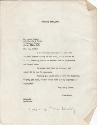 Letters Sent to Edwin Smith [Edwin F. Smith], February 18, 1929