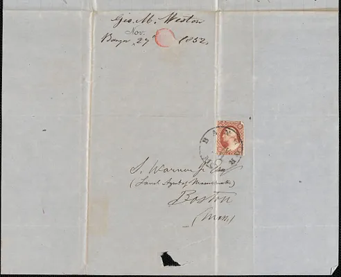 George M. Weston to Samuel Warner, 27 November 1852