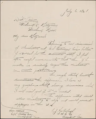 Letter from Charles J. Van Amburgh to Frederick G. Katzmann, District Attorney (Southeastern District)