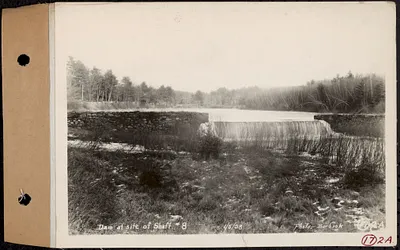 Contract No. 17, West Portion, Wachusett-Coldbrook Tunnel, Rutland, Oakham, Barre, dam at site of Shaft 8, Barre, Mass., Jan. 5, 1928