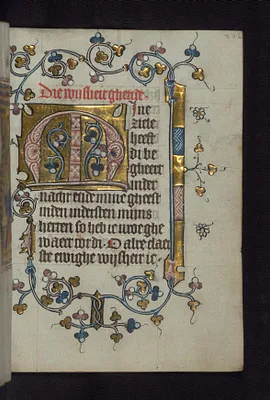 Initial M with Floral Decoration