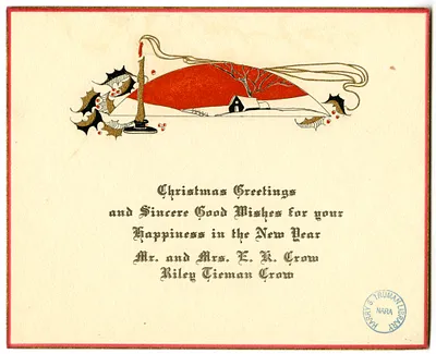 Christmas Card from E. K. and Helena Crow