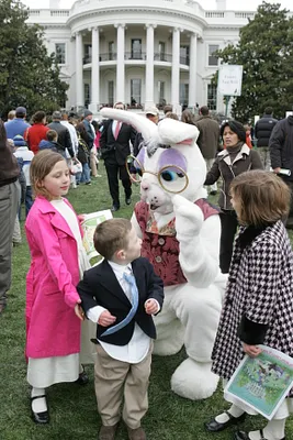 Children Gather Around the Easter Bunny
