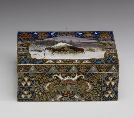Box with Winter Landscape