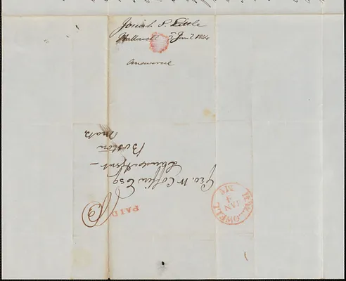 Josiah P. Little to George Coffin, 3 Janauary 1844