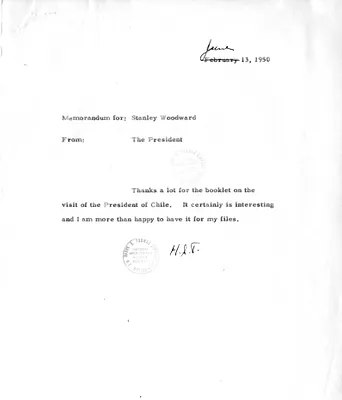 Correspondence Between President Harry S. Truman and Stanley Woodward