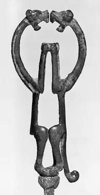 Finial with Two Felines