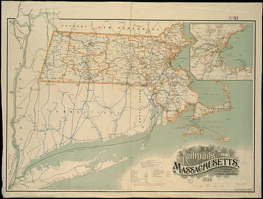 Map of the railroads of the state of Massachusetts