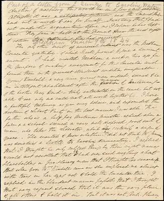 Letter from Edmund Quincy, [Dedham, Mass.], to Caroline Weston, [March 9, 1844]